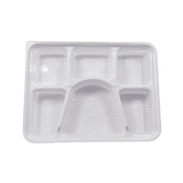 Arrow** Thali Container Combo 6 Compartment, white, 100/Case