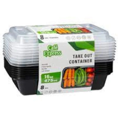 Cafe Express ** Take Out Container 16oz, 8sets