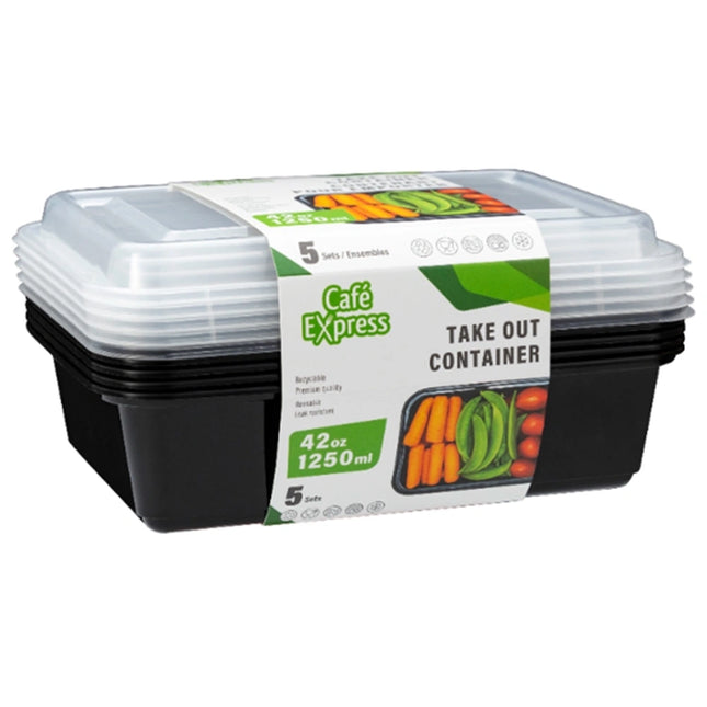 Cafe Express ** Take Out Container 42oz, 5sets