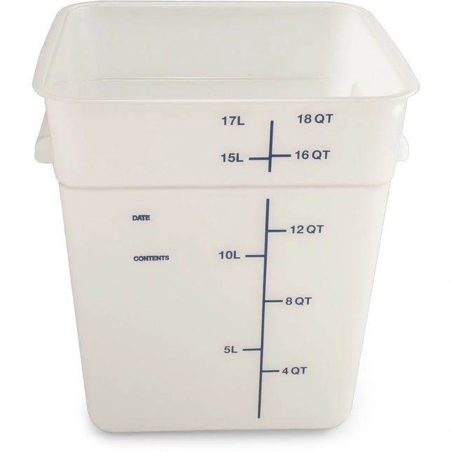 Carlisle ** Container Square 18QT PE White