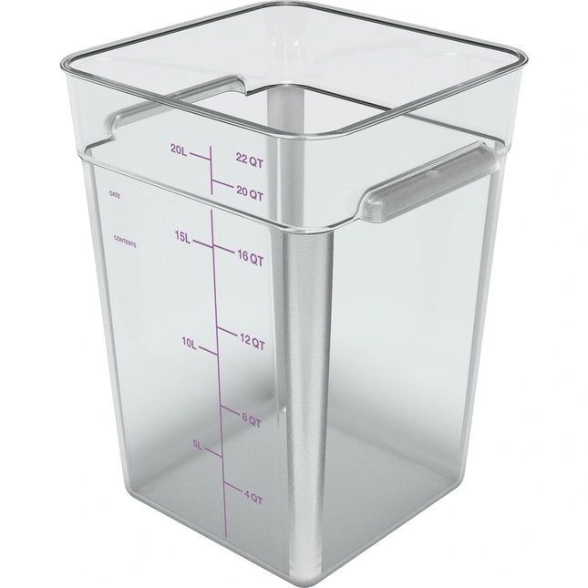 Carlisle ** Container Square 22QT PC Clear