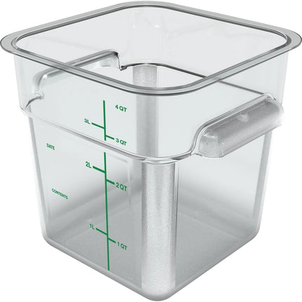 Carlisle ** Container Square 4 QT PC Clear