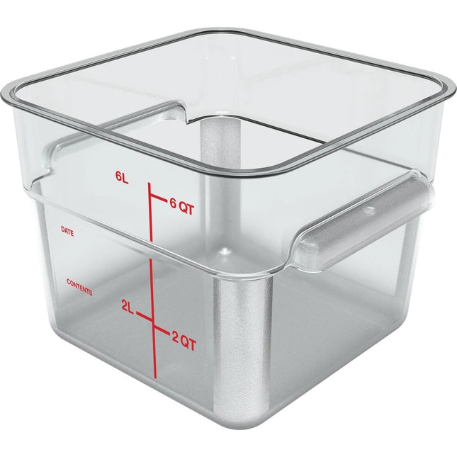 Carlisle ** Container Square 6 QT PC Clear