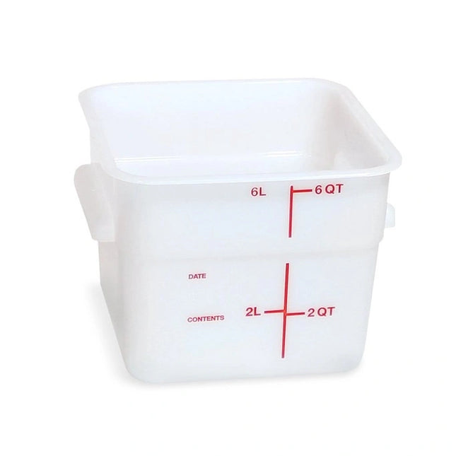 Carlisle ** Container Square 6 QT PE White