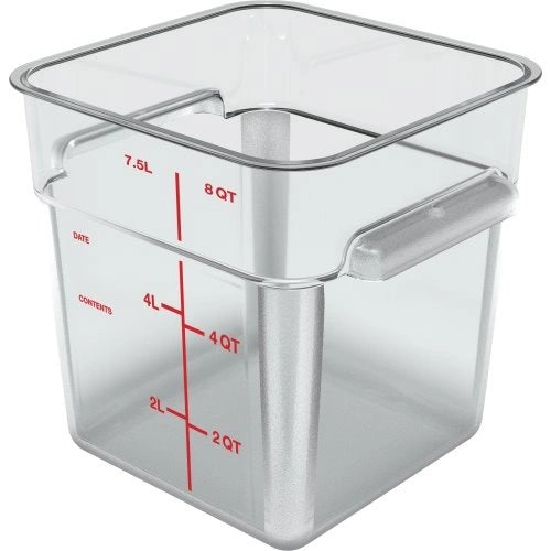 Carlisle ** Container Square 8 QT PC Clear