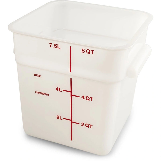 Carlisle ** Container Square 8 QT PE White