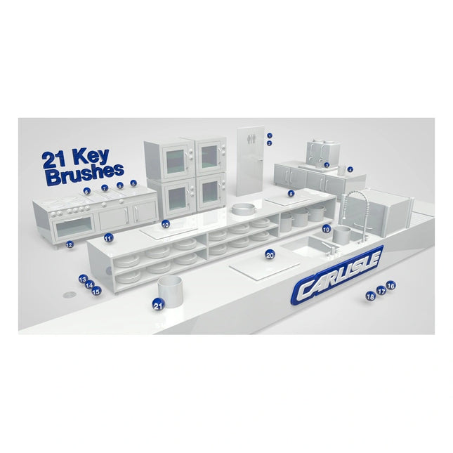 Carlisle ** Sparta 21 Promotional Kit Key Brushes Box, Each