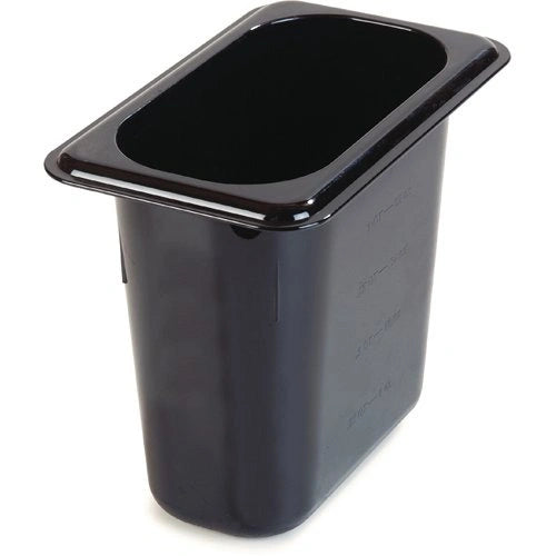 Carlisle ** StorPlusª Food Pan HH 6_ DP 1/9 Size Ð Black, Each