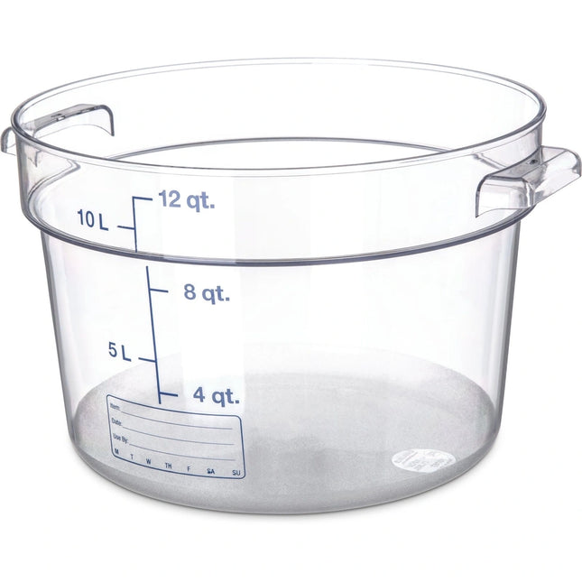 Carlisle ** StorPlusª Round Container 12 qt Ð Clear, Each