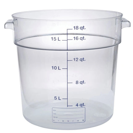 Carlisle ** StorPlusª Round Container 18 qt Ð Clear, Each