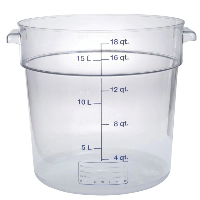 Carlisle ** StorPlusª Round Container 18 qt Ð Clear, Each
