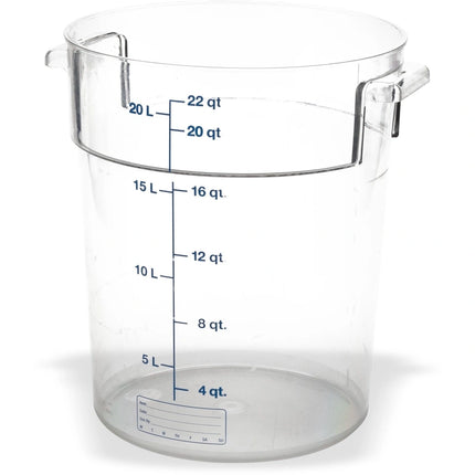 Carlisle ** StorPlusª Round Container 22 qt Ð Clear, Each