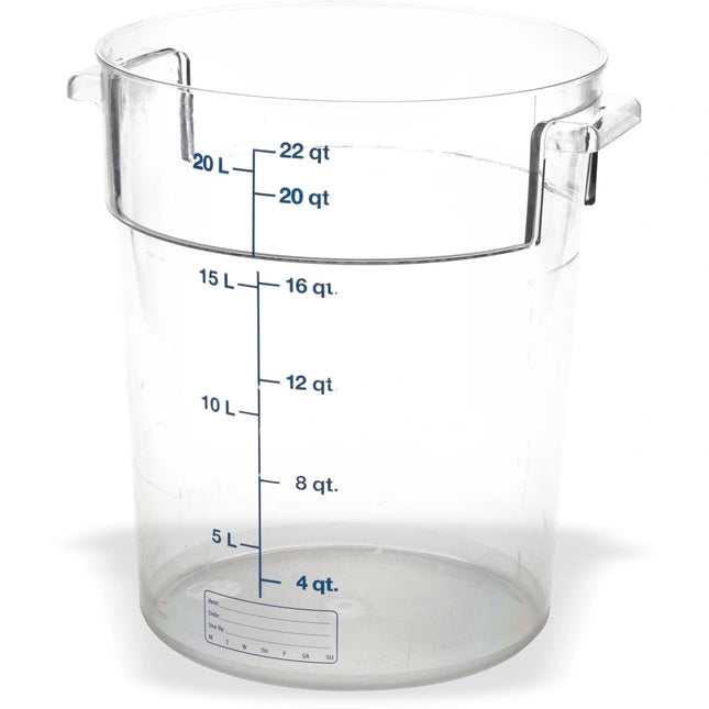 Carlisle ** StorPlusª Round Container 22 qt Ð Clear, Each