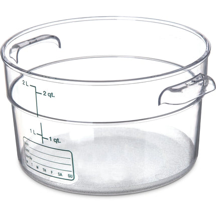 Carlisle ** StorPlusª Round Container 2 qt Ð Clear, Each