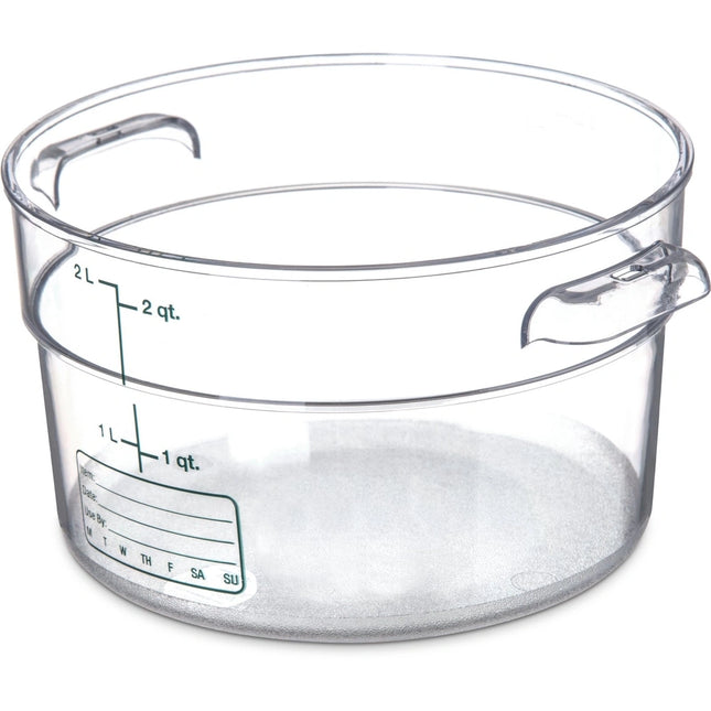 Carlisle ** StorPlusª Round Container 2 qt Ð Clear, Each