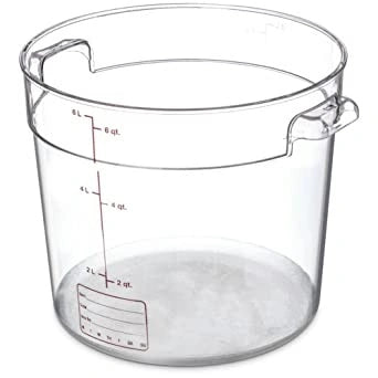 Carlisle ** StorPlusª Round Container 6 qt Ð Clear, Each