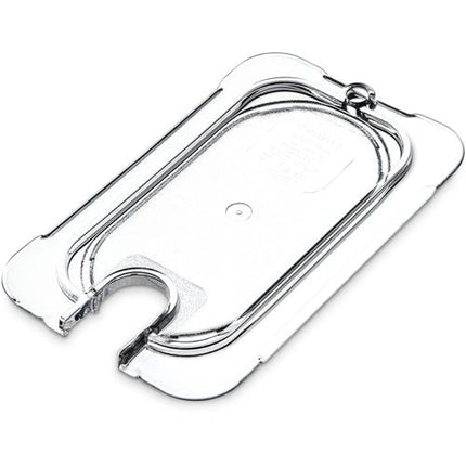 Carlisle ** StorPlusª Univ Lid Ð Food Pan PC Flat Notched 1/9 Size Ð Clear, Each