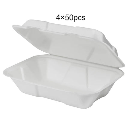 Chartland ** 9_x6_ Compostable(White) Container, 4x50pcs