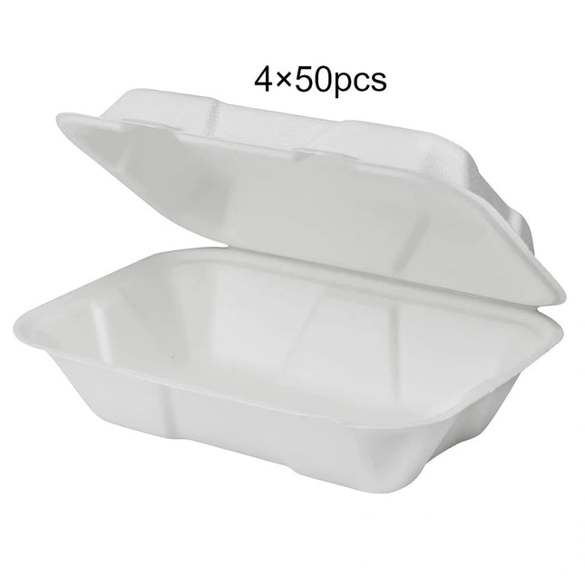 Chartland ** 9_x6_ Compostable(White) Container, 4x50pcs
