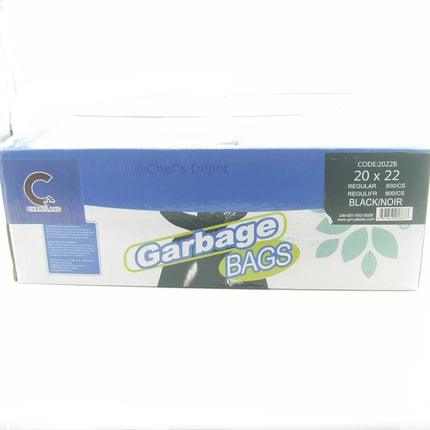 Chartland ** Garbage Bag 20_x 22_ Regular Black, 800 Pcs
