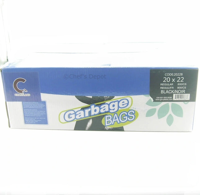 Chartland ** Garbage Bag 20_x 22_ Regular Black, 800 Pcs