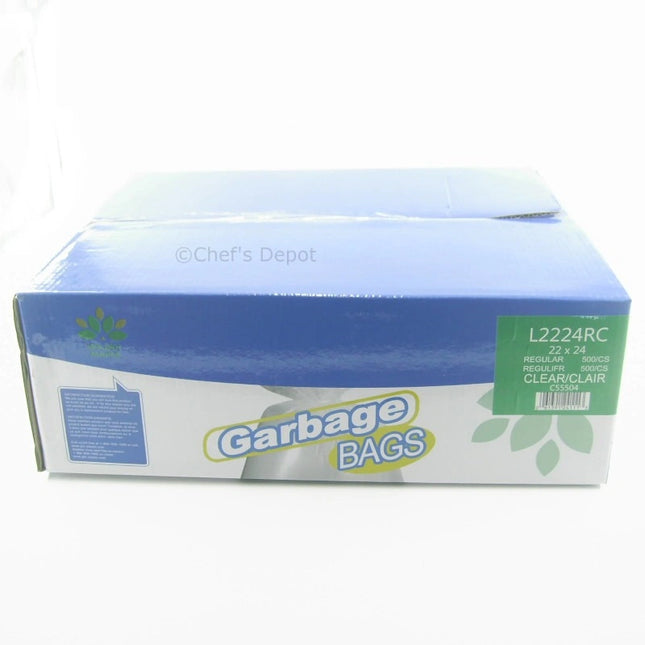Chartland ** Garbage Bags, 22_ x 24_, Regular, Clear, 500pcs
