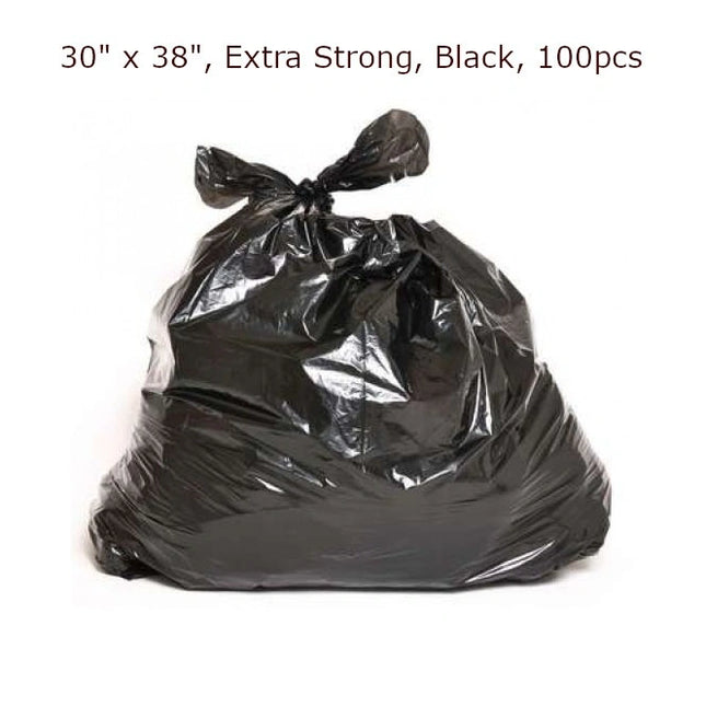 Chartland ** Garbage Bags, 30_ x 38_, Extra Strong, Black, 150pcs