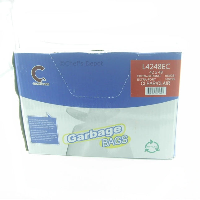 Chartland ** Garbage Bags 42_ x 48_ Extra Strong Clear, 100pcs