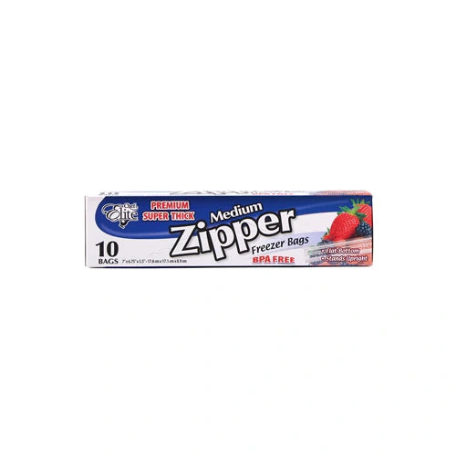Chef Elite ** Premium Zipper Freezer Bags, Medium, 10pcs