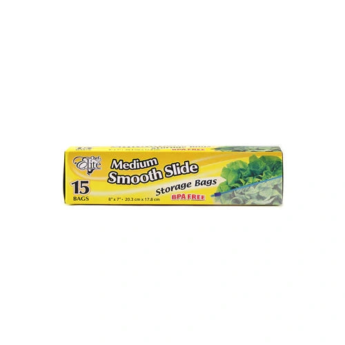 Chef Elite ** Smooth Slide Storage Bags Medium, 15pcs