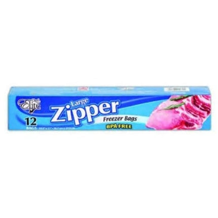 Chef Elite ** Zipper Freezer Bags, Large, 12pcs