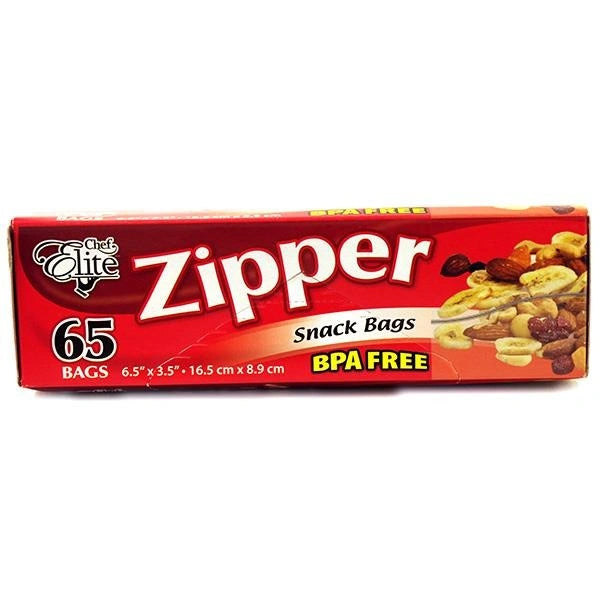 Chef Elite ** Zipper Snack Bags, 65pcs