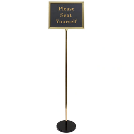 Chef Master ** Classic Teller Sign Standard 5_ Height Black Gold Silk Screen Lettering (Includes 15 Popular Messages), Each