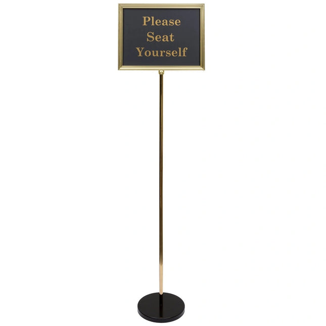 Chef Master ** Classic Teller Sign Standard 5_ Height Black Gold Silk Screen Lettering (Includes 15 Popular Messages), Each