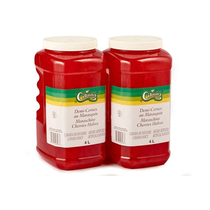 Cibona ** Red Maraschino Cherries With Stems,  4L