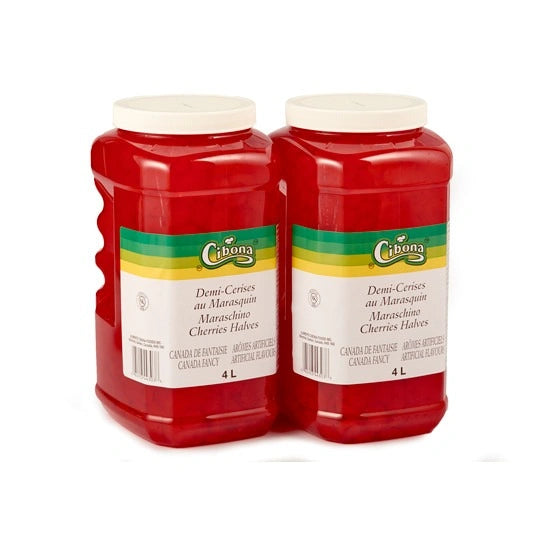 Cibona ** Red Maraschino Cherries With Stems,  4L