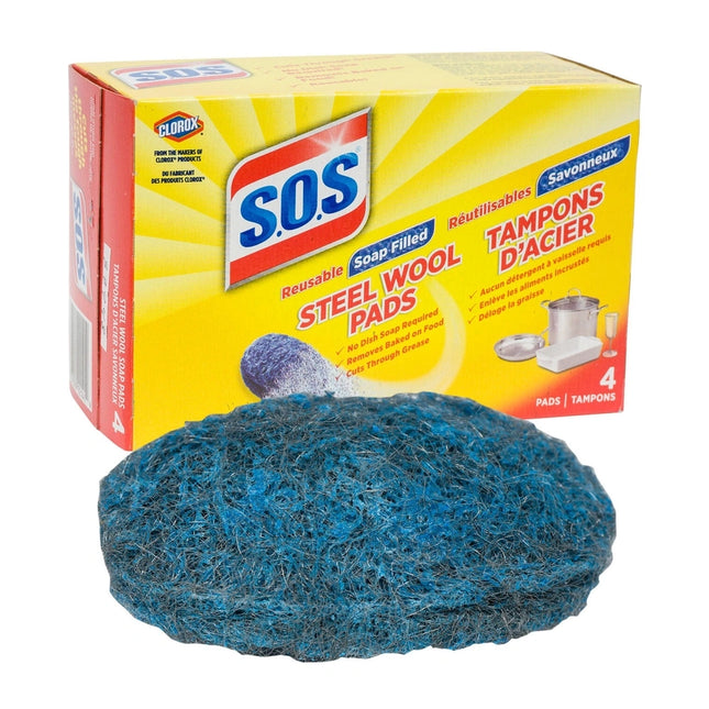 Clorox ** S.O.S Steel Wool Soap Pads, 4 Pads