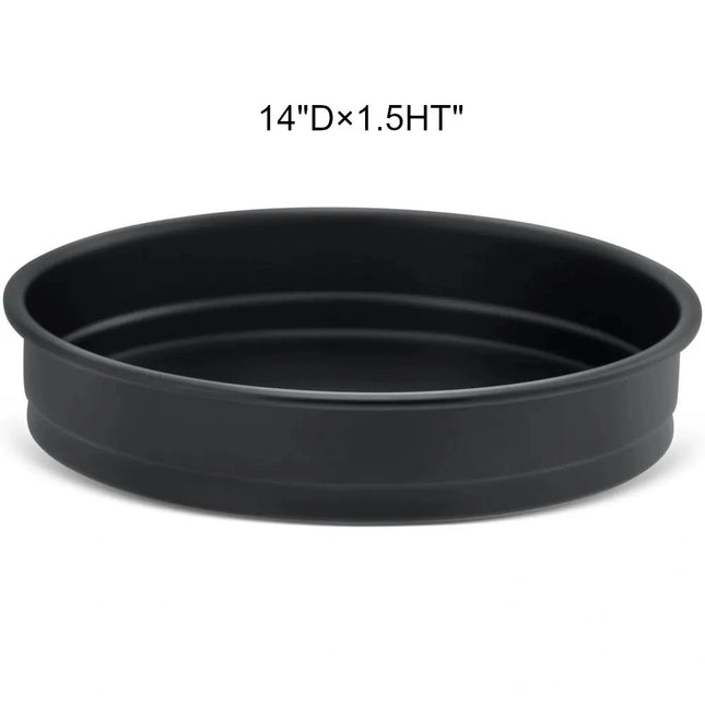 Crown Cookware ** Pizza Pan, Black Steel, Deep Dish, 14_ x 1 1/2_, Each