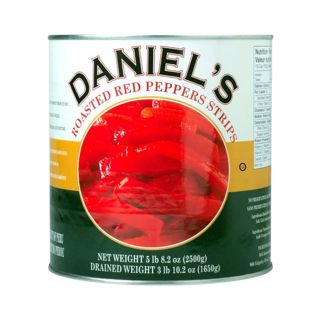 DanielÕs ** Roasted Red Pepper Strips, 2.5kg