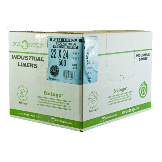 Full Circle ** Garbage Bags 22_x 24_ Utility Black, 500pcs