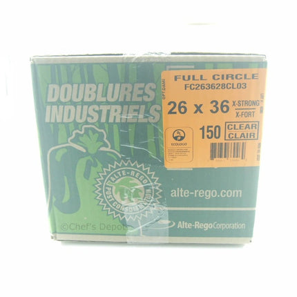 Full Circle ** Garbage Bags 26_ x 36_ X-Strong Clear, 150pcs