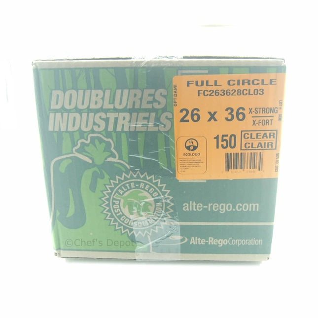 Full Circle ** Garbage Bags 26_ x 36_ X-Strong Clear, 150pcs