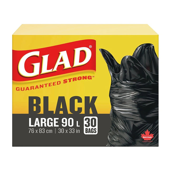 Glad ** Black Large 90L Bags, 30ct