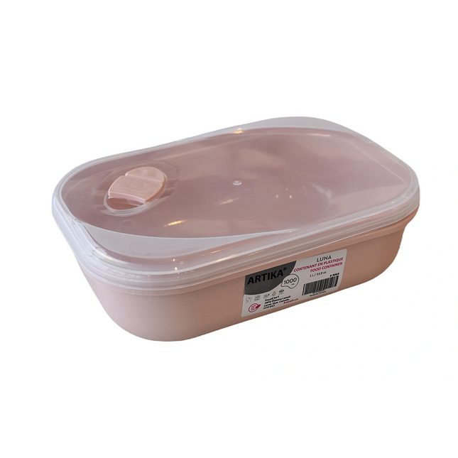 Kayali  **  1 L Rectangular Plastic Storage Container with Air Vent, Each
