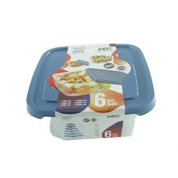 Rego ** 6pcs/Set Plastic Square Food Container