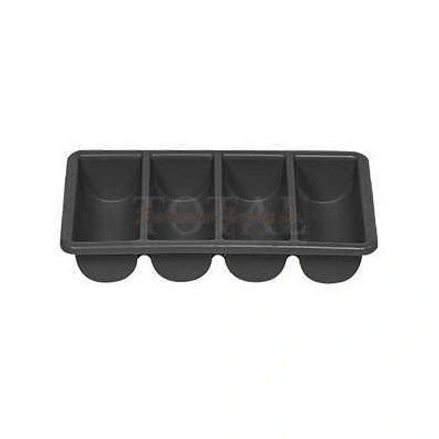Royal Industries ** Cutlery Bin Black, 4 Compartment