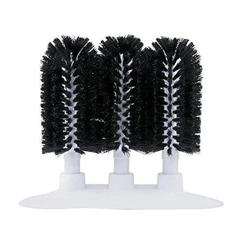 Royal Industries ** Glass Washer Suction Cup Base, 3 Brushes