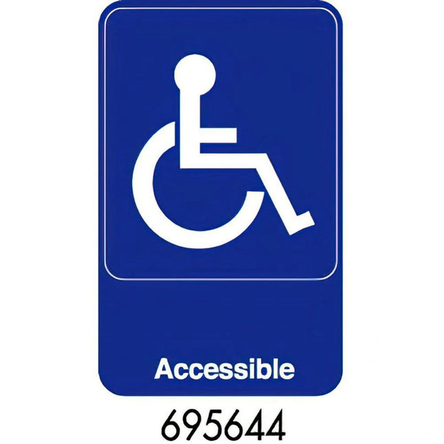 Royal Industries ** Wheelchair Accessible Sign with Picture, 6_x9_, Each