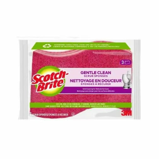 Scotch-Brite** Gentle Clean Scrub Sponges, 3ct