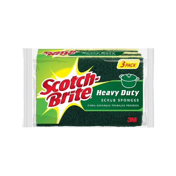 Scotch-Brite ** Heavy Duty Scrub Sponges, 3/Pack